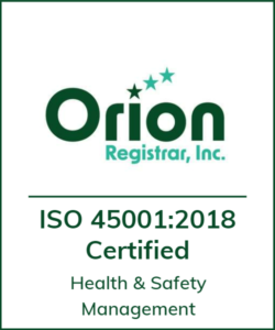 ISO 45001:2018 Certified Health & Safety Management logo